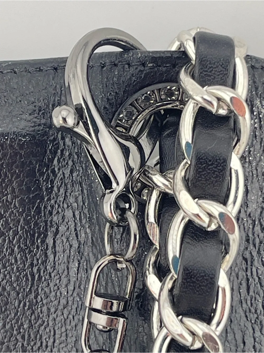 Vintage CHANEL Black Leather Wallet on Chain from 2009-2010. - Picture 7 of 16